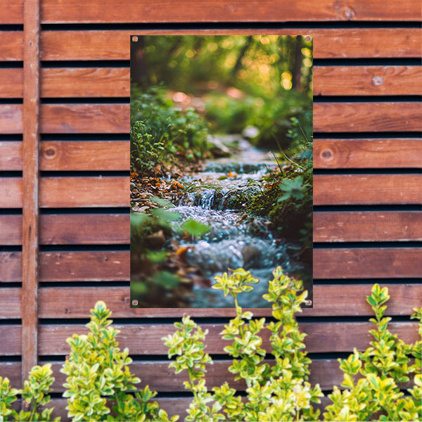 Kristalhelder Beekje in Groen Bos tuinposter