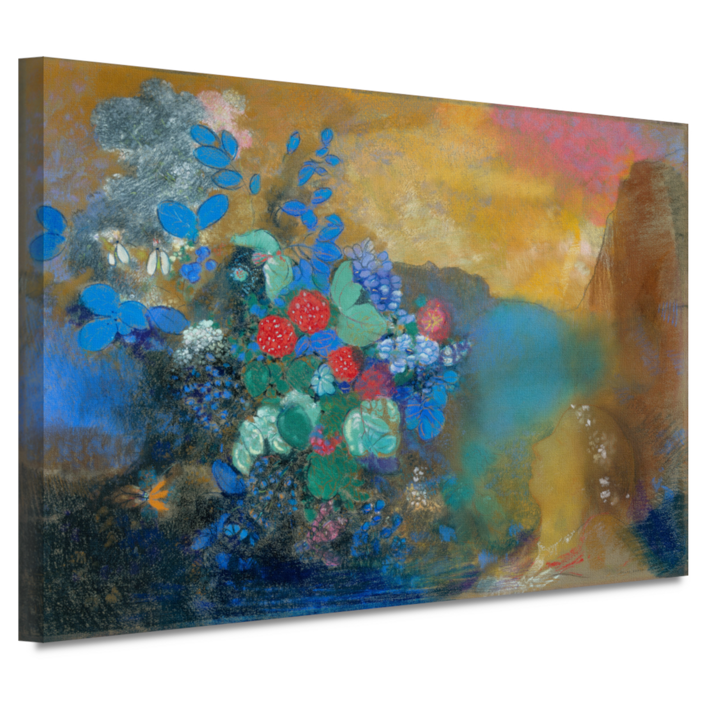 Ophelia tussen de bloemen - Odilon Redon canvas