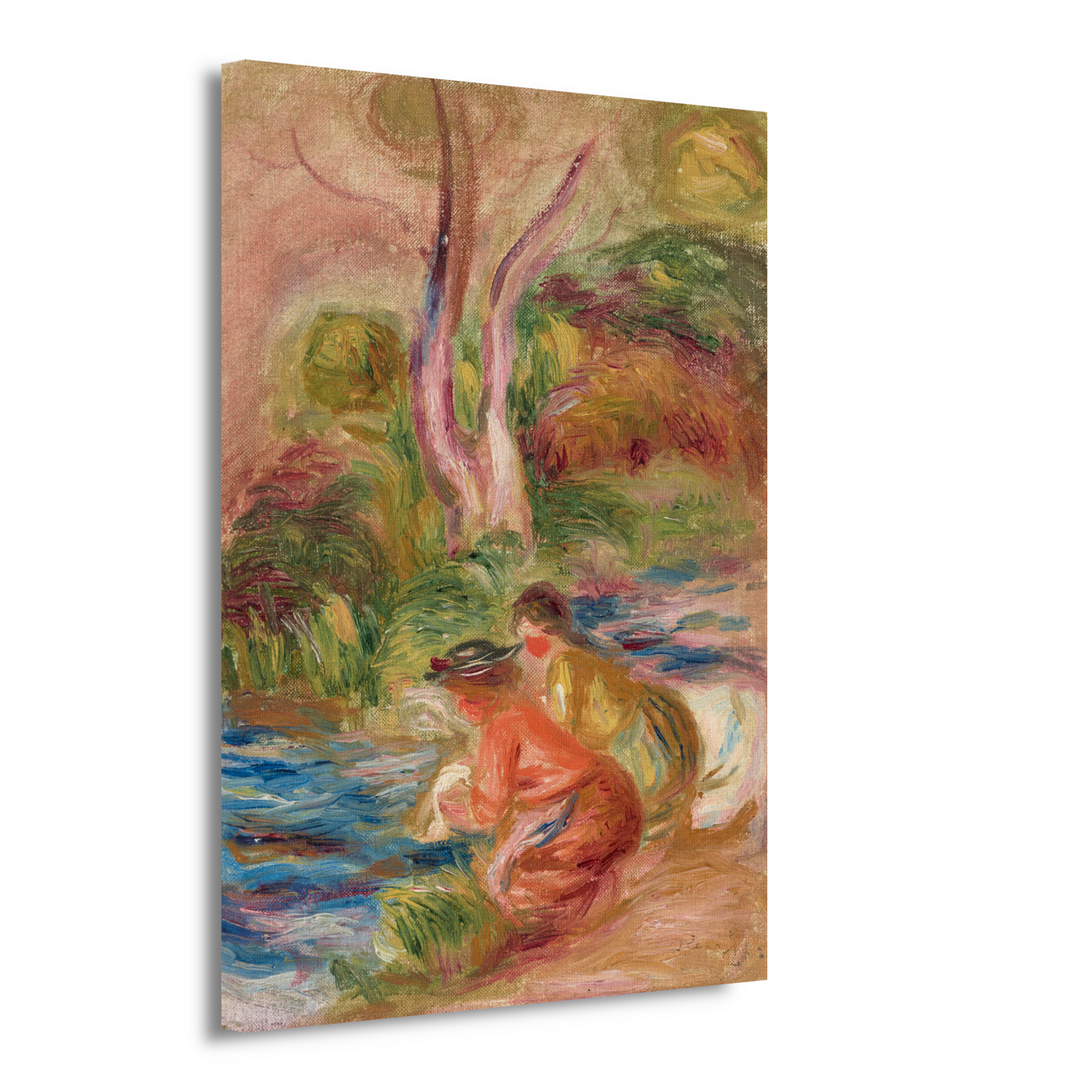 De wassers - Pierre-Auguste Renoir canvas