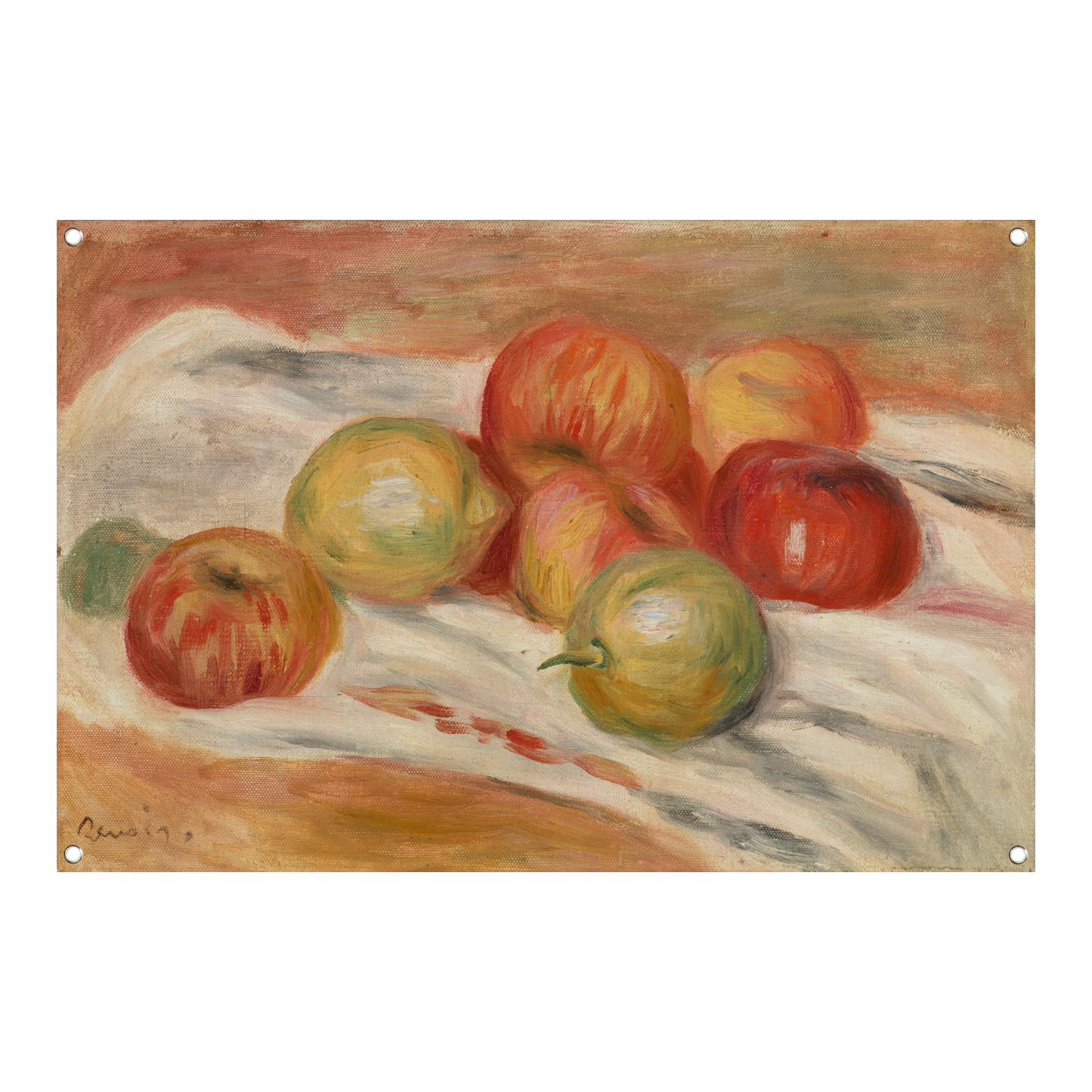 Appels en citroenen op een doek - Pierre-Auguste Renoir tuinposter