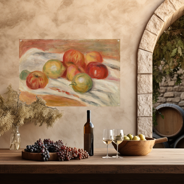 Appels en citroenen op een doek - Pierre-Auguste Renoir tuinposter
