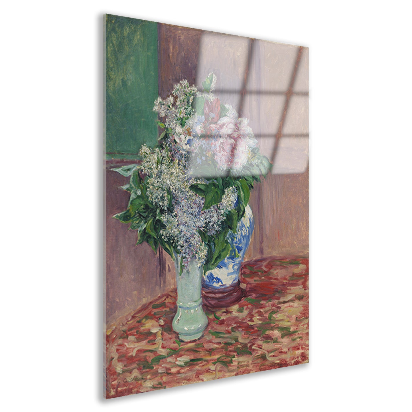Seringen en pioenrozen in twee vazen - Gustave Caillebotte Acrylglas