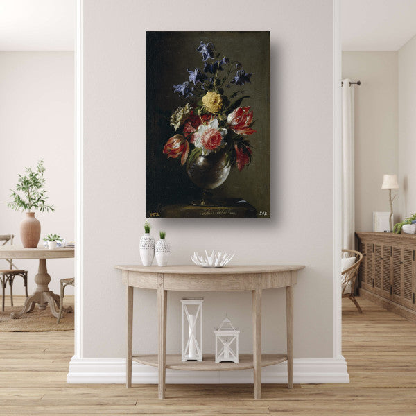 Vaas met bloemen - Juan de Arellano poster