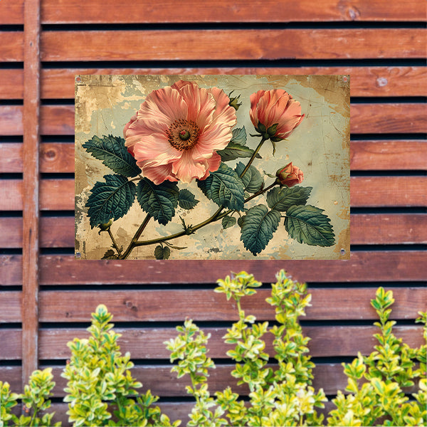 Aquarel Bloemstilleven met Roze Roos tuinposter
