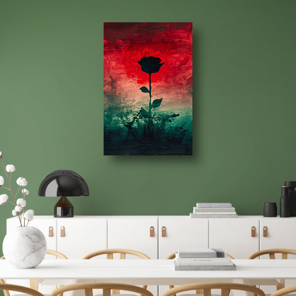 Moderne abstracte bloem met dynamische kleuren acrylglas
