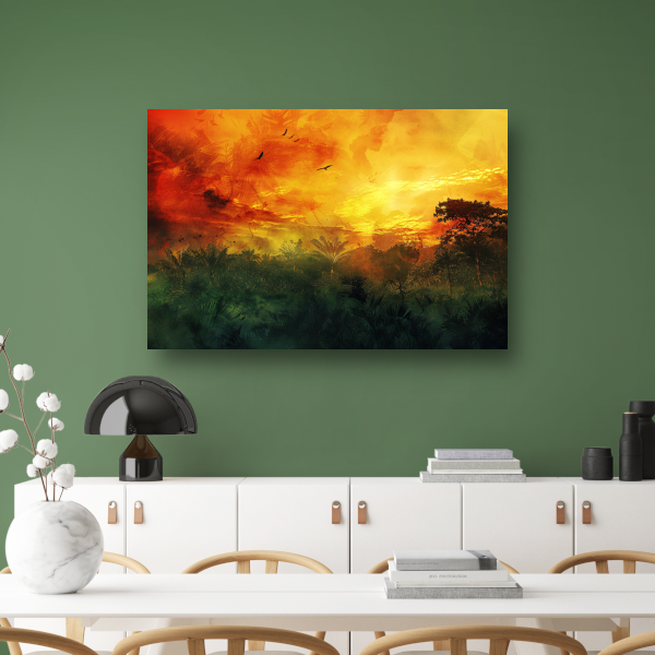 Junglezon in impressionistische stijl canvas