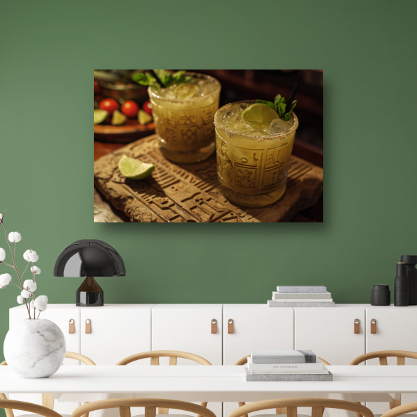 Minimalistische Stilleven met Drankjes canvas