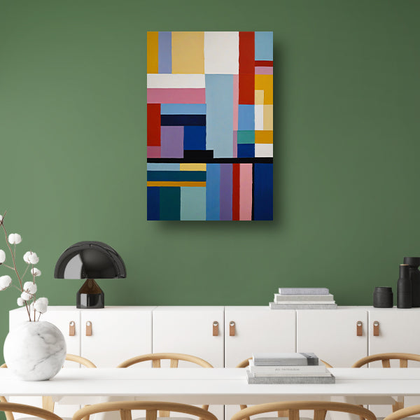 Abstracte Dans van Geometrie en Kleur poster