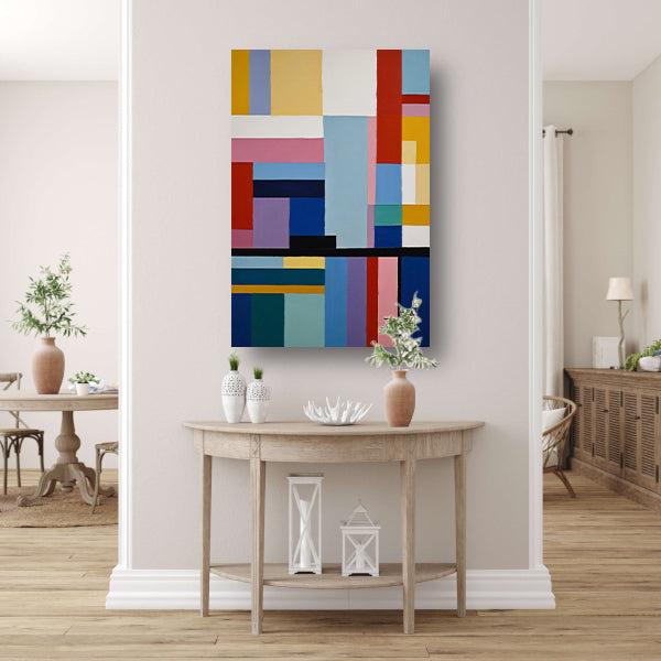 Abstracte Dans van Geometrie en Kleur poster