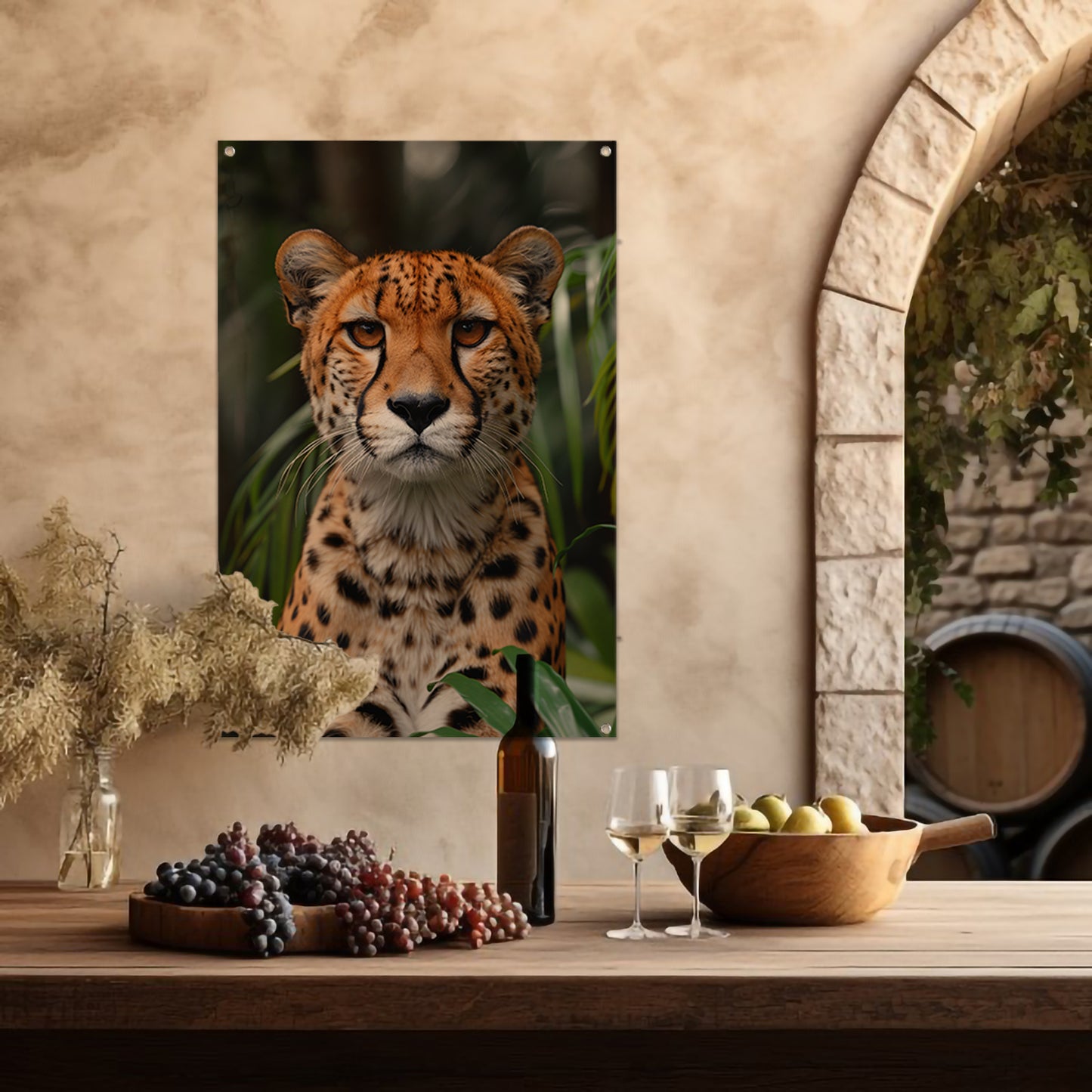 Portret van een Cheeta tuinposter