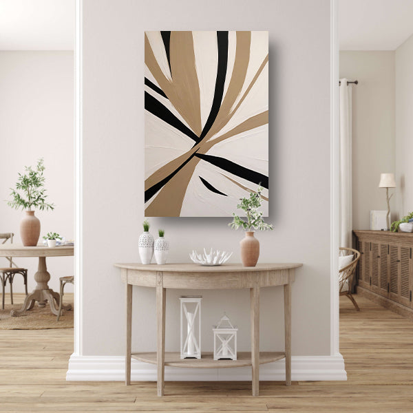 Monochrome Abstractie van Dynamiek en Contrast poster