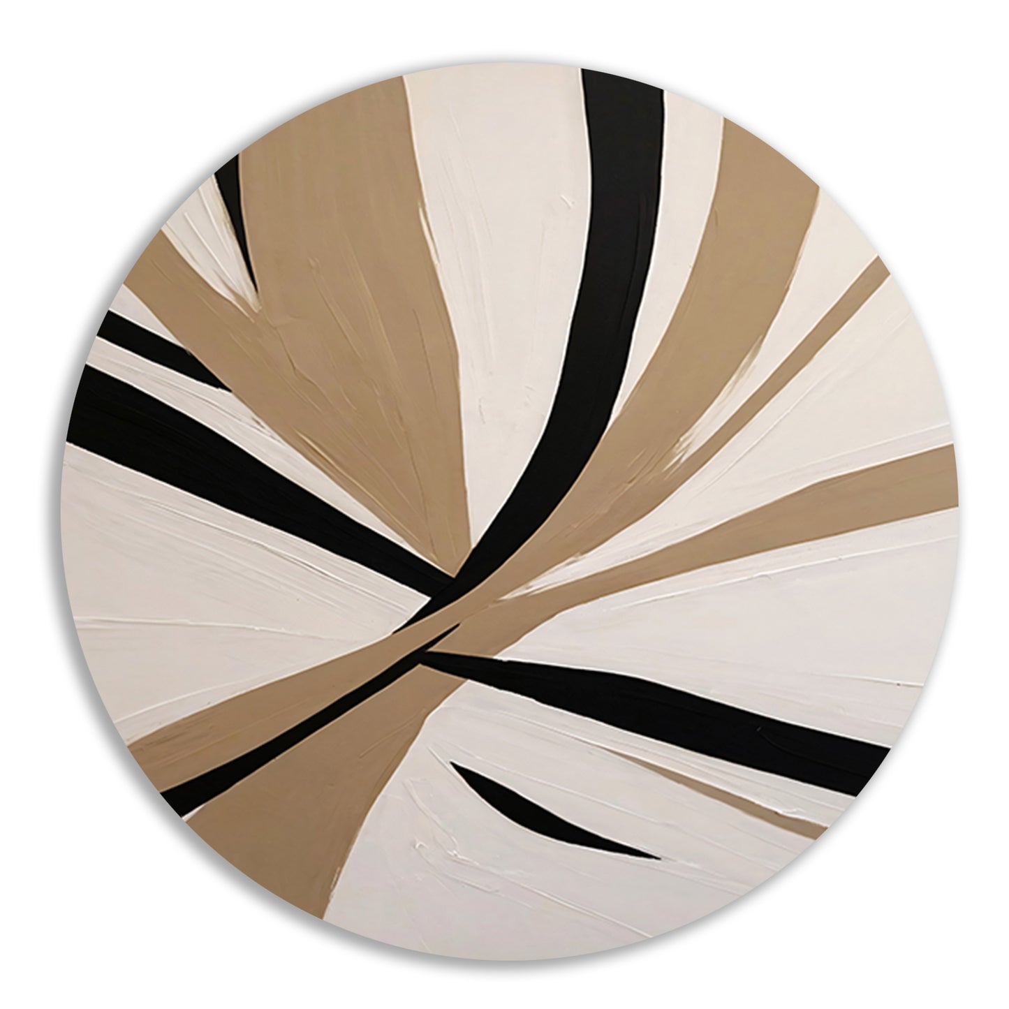 Monochrome Abstractie van Dynamiek en Contrast forex muurcirkel