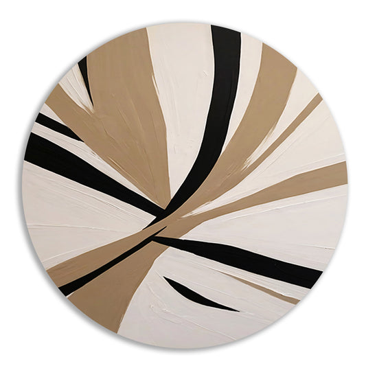 Monochrome Abstractie van Dynamiek en Contrast aluminium muurcirkel