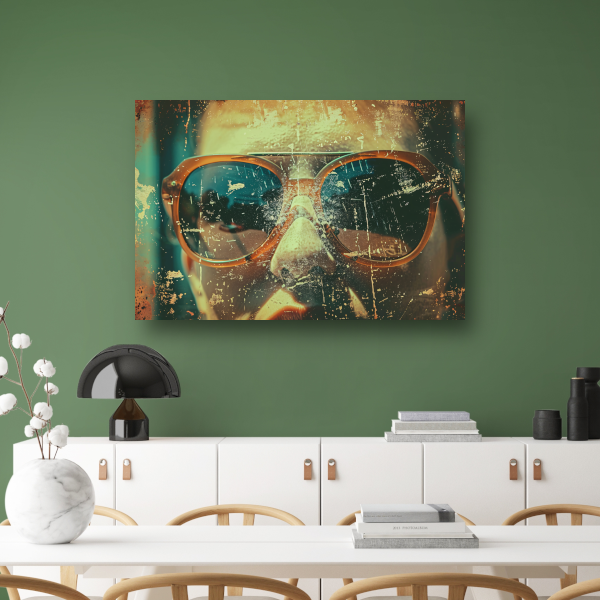 Abstracte compositie met dynamische kleuren poster
