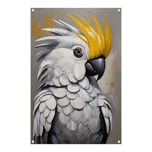 Majestueuze Kaketoepapegaai in Olieverf tuinposter