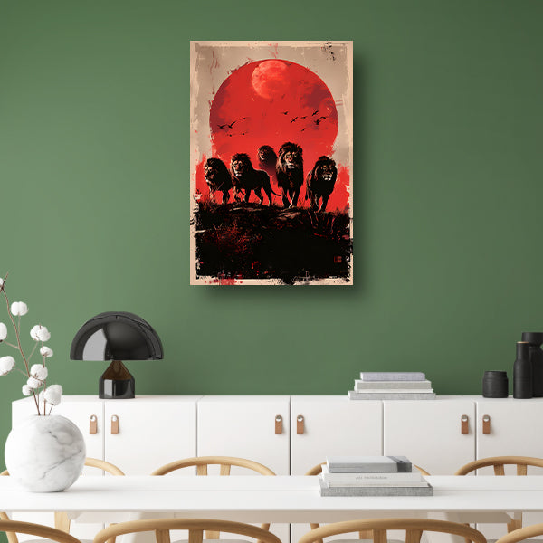 Sterrennacht met Leeuwen poster