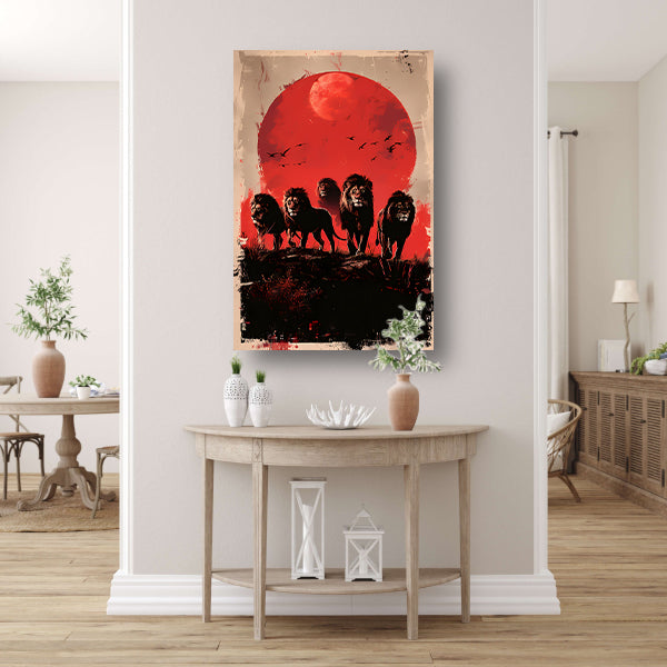 Sterrennacht met Leeuwen poster