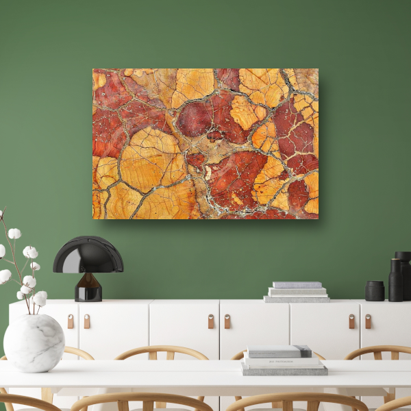 Herfstbladeren met Gebarsten Tetuur canvas