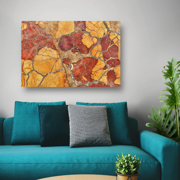 Herfstbladeren met Gebarsten Tetuur canvas