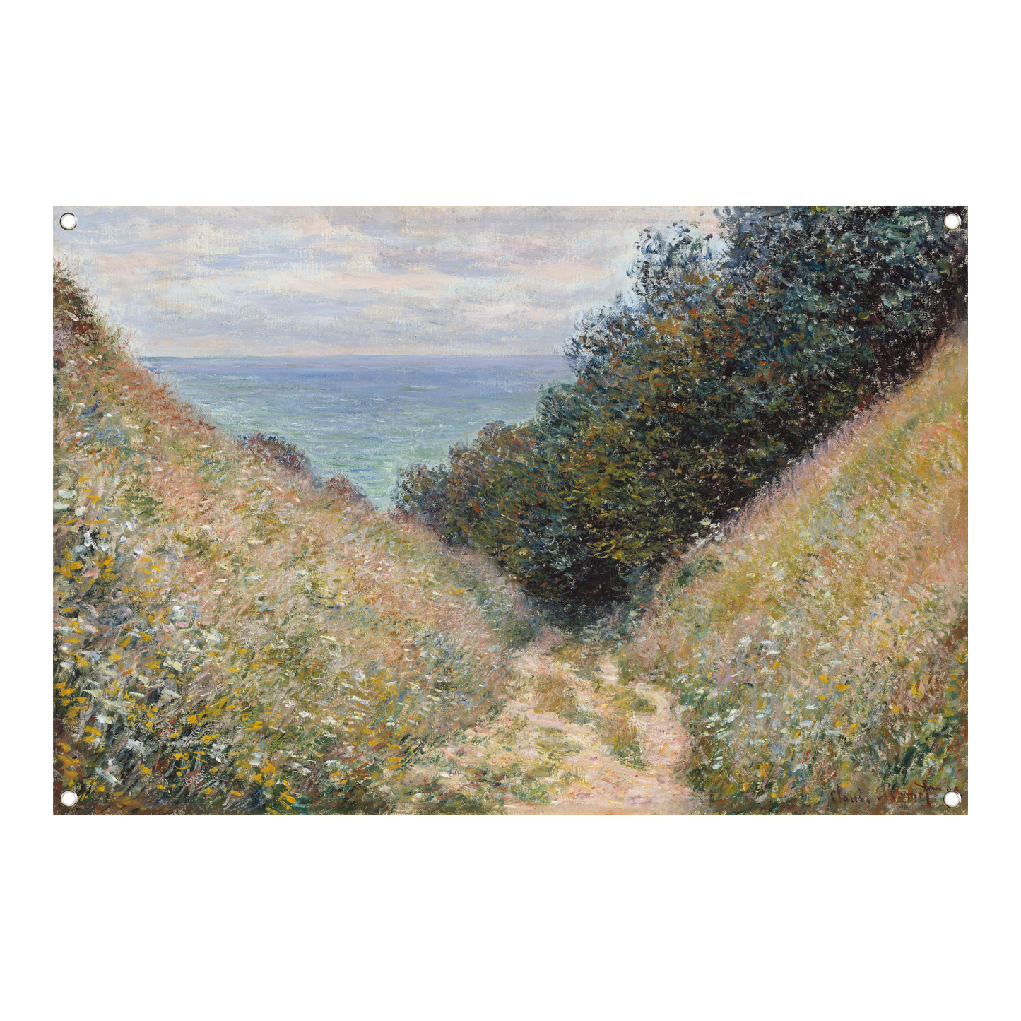 Weg bij La Cavée, Pourville - Claude Monet tuinposter