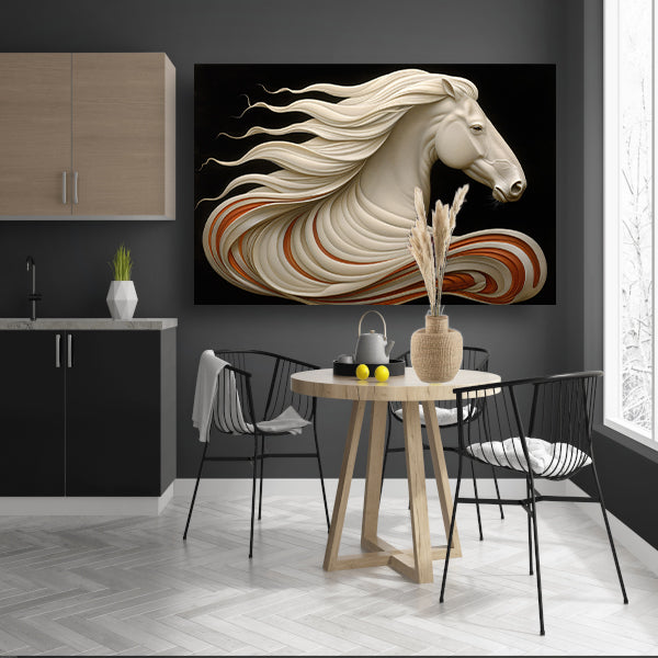 Uniek digitaal kunstwerk van sierlijk paard acrylglas