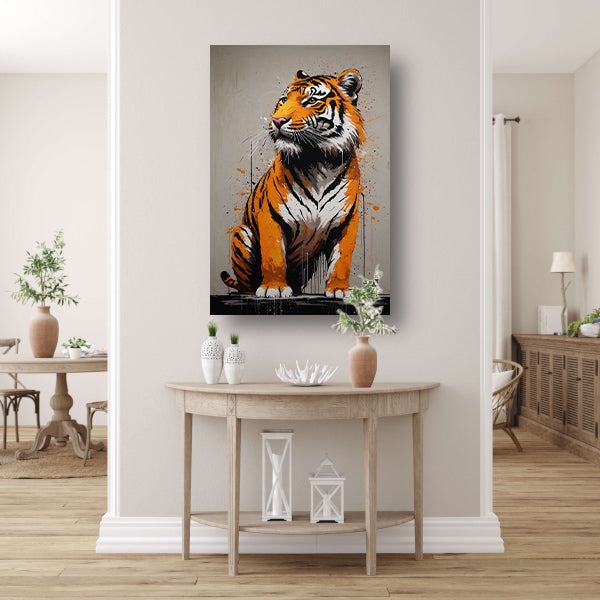 De Abstracte Blik van een Tijger canvas