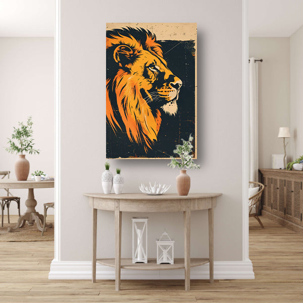 Portret van een Gouden Leeuw canvas