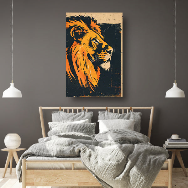 Portret van een Gouden Leeuw canvas