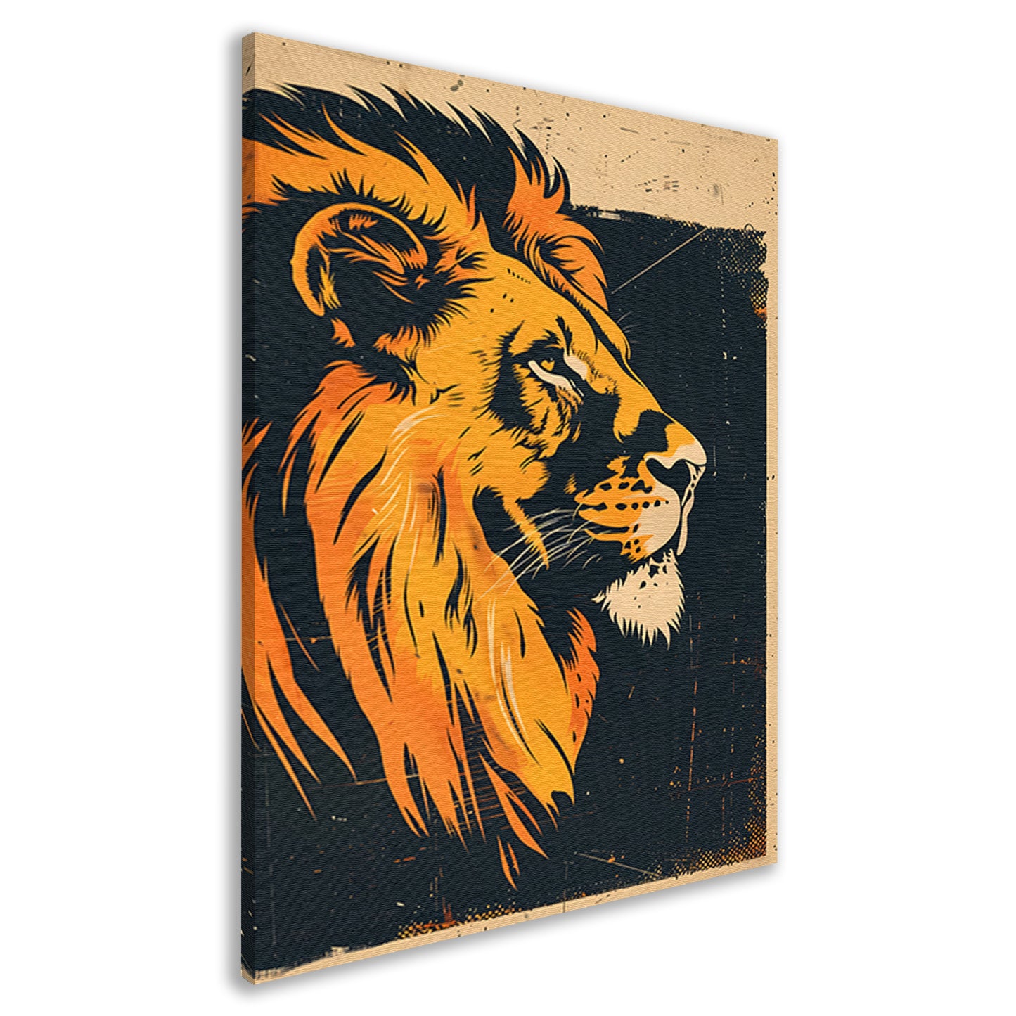 Portret van een Gouden Leeuw canvas