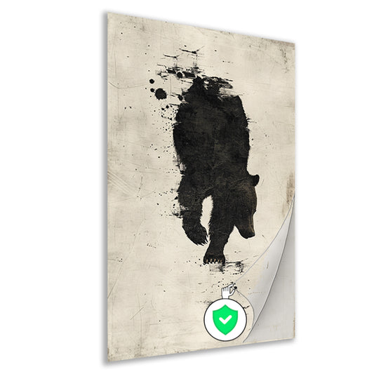 Abstract beer in zwart-wit silhouet poster
