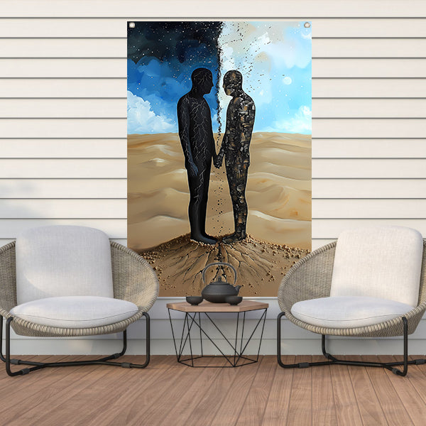 Samensmelting van Hemel en Aarde tuinposter