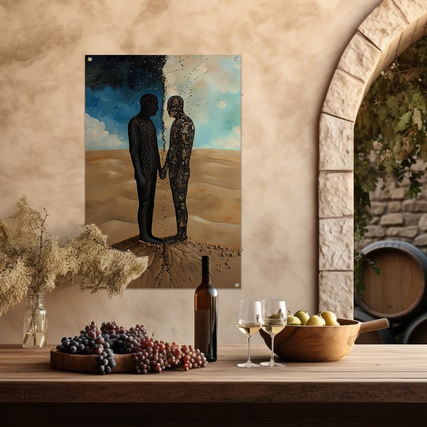 Samensmelting van Hemel en Aarde tuinposter