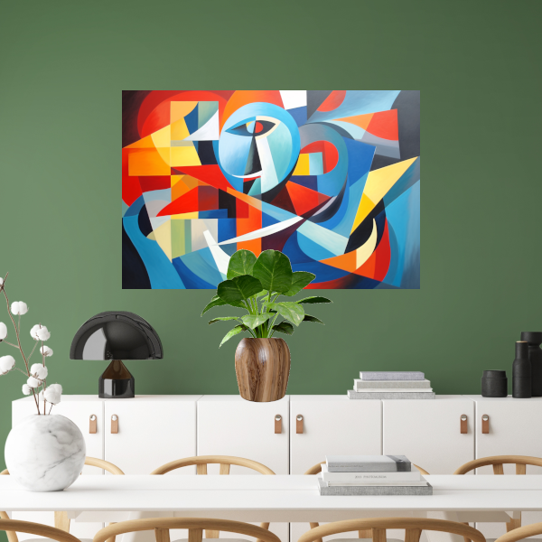 Dans van Geometrie en Kleur poster
