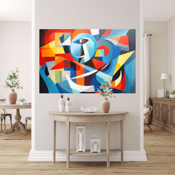 Dans van Geometrie en Kleur poster