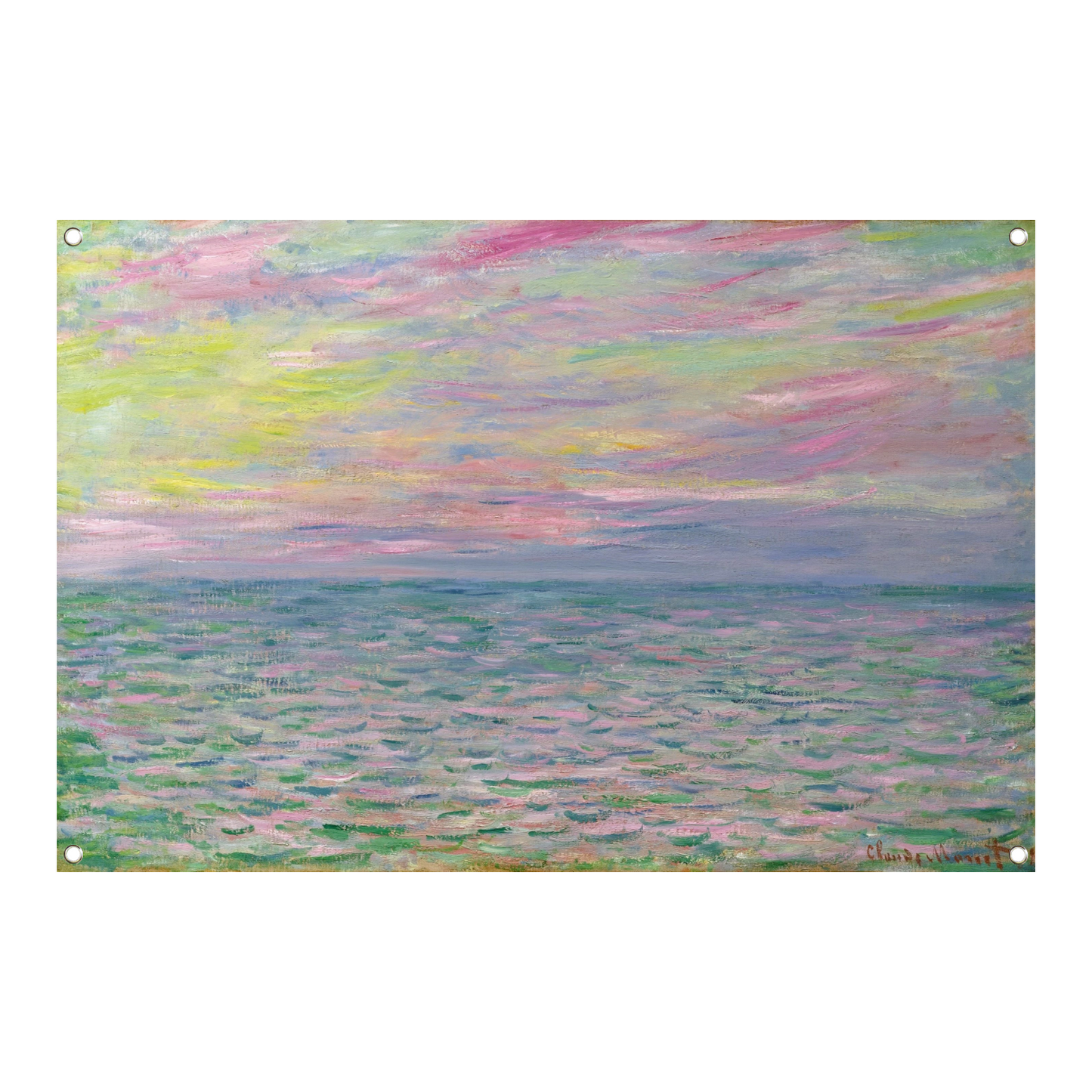 Zonsondergang op zee, bij Pourville - Claude Monet tuinposter