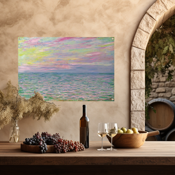 Zonsondergang op zee, bij Pourville - Claude Monet tuinposter