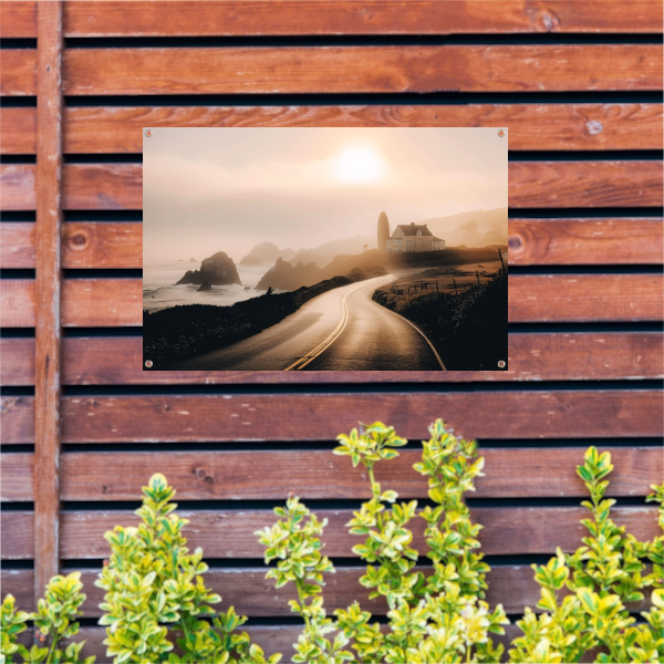 Impressionistisch droomhuis tuinposter