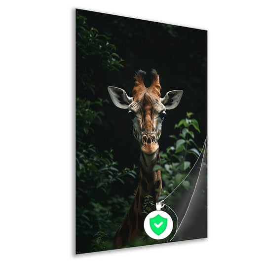 Portret van een Giraffe in de Natuur poster