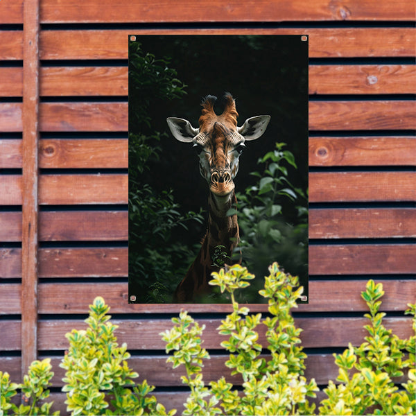 Portret van een Giraffe in de Natuur tuinposter