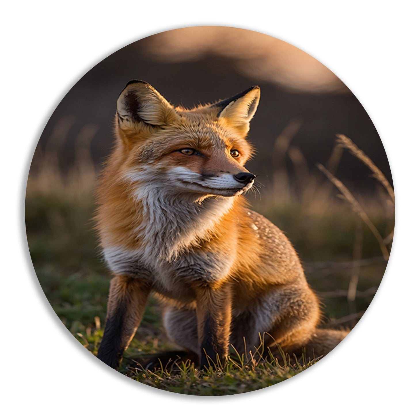 Vos in natuur bij zonsondergang forex muurcirkel