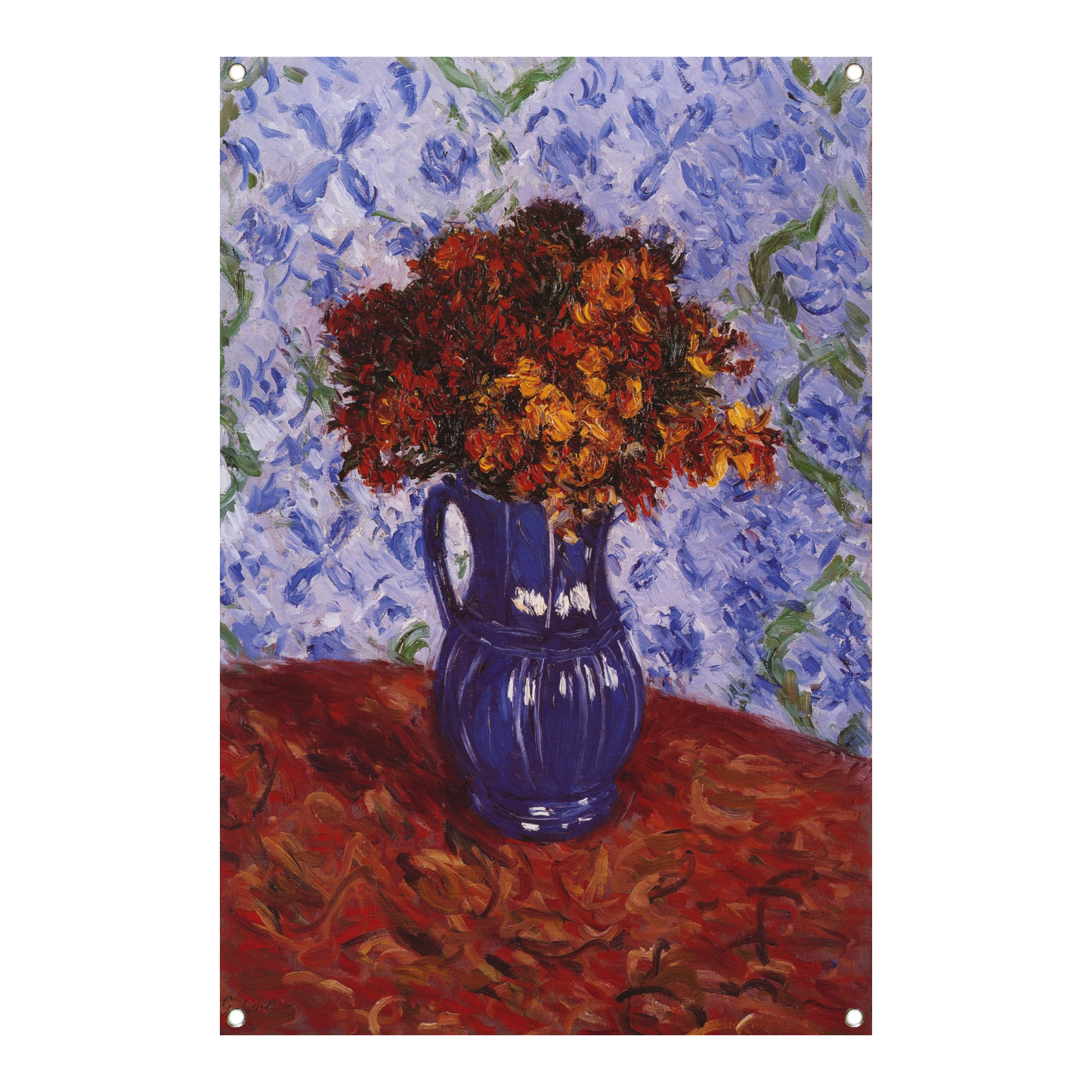 Chrysanthèmes dans un vase - Gustave Caillebotte tuinposter