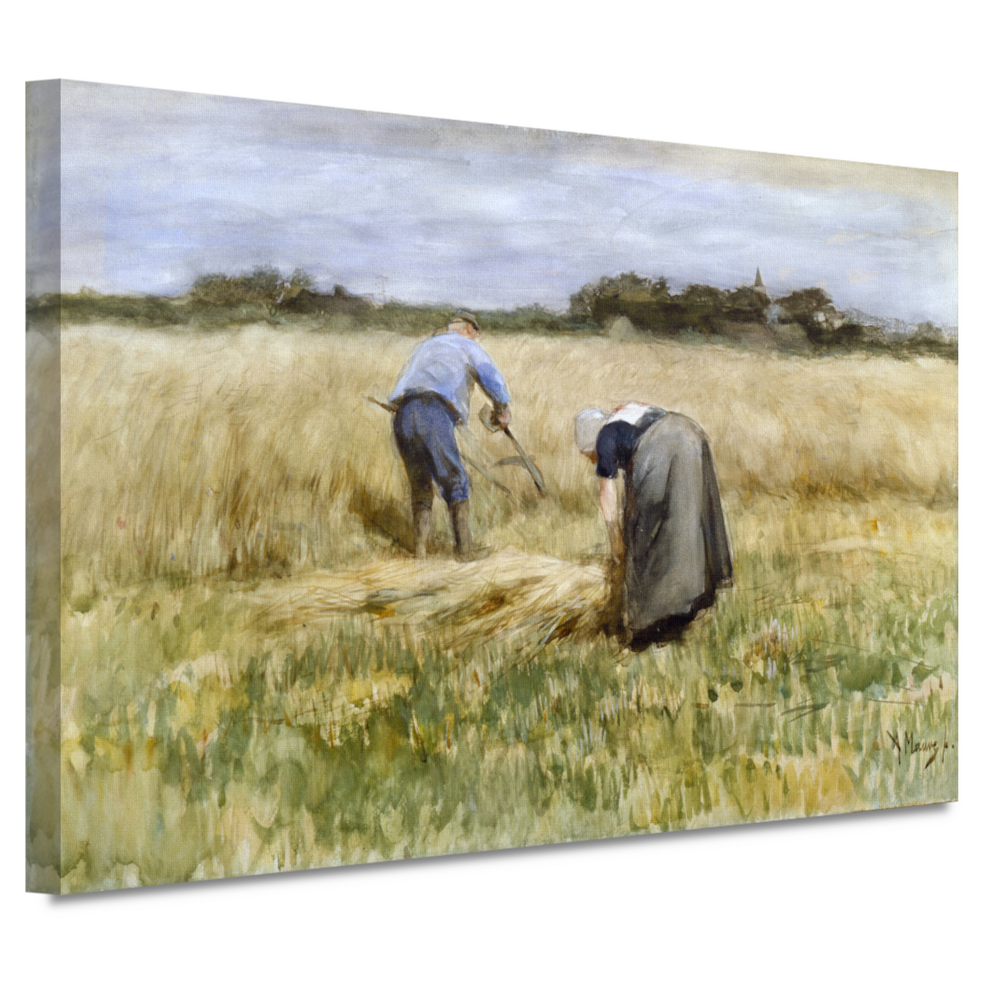 De maïsoogst - Anton Mauve canvas