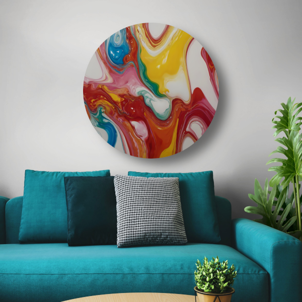 Dans van kleuren in abstracte stijl forex muurcirkel