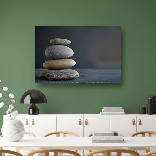Gestapelde stenen voor serene balans canvas