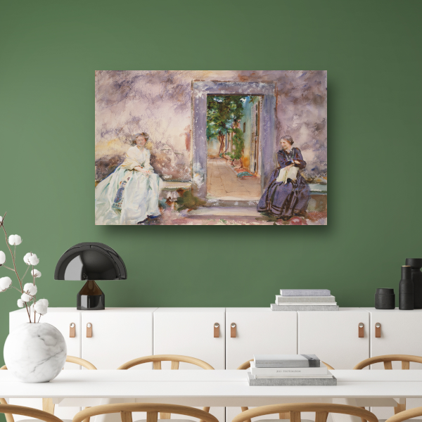 De Tuinmuur - John Singer Sargent poster
