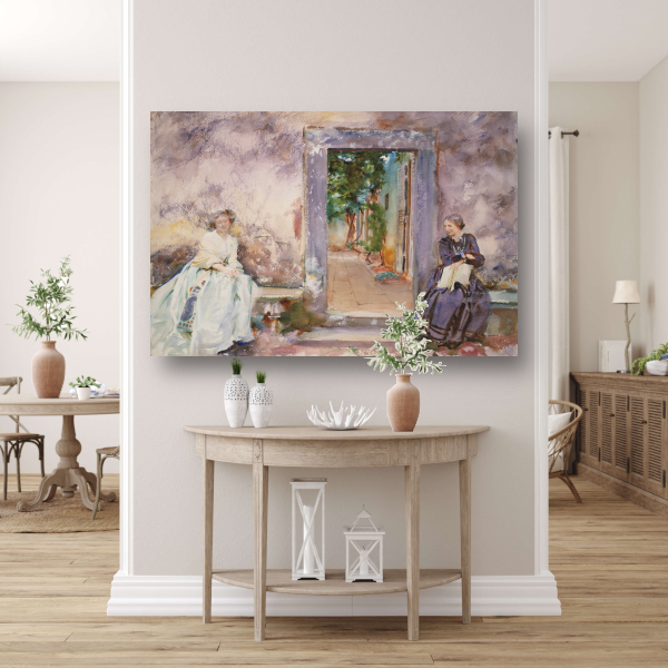 De Tuinmuur - John Singer Sargent poster