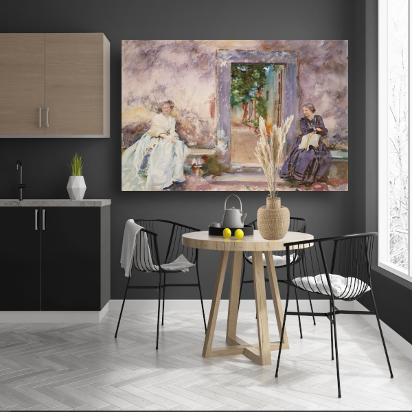 De Tuinmuur - John Singer Sargent acrylglas