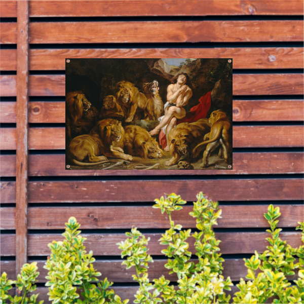 Daniël in de leeuwenkuil - Peter Paul Rubens tuinposter