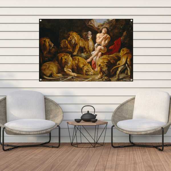 Daniël in de leeuwenkuil - Peter Paul Rubens tuinposter