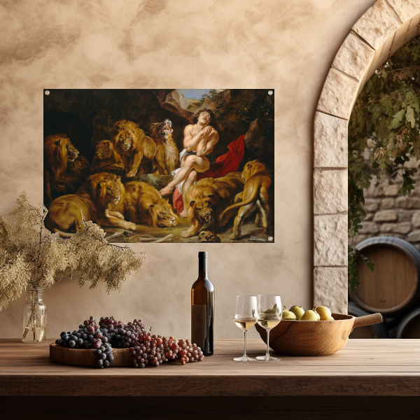 Daniël in de leeuwenkuil - Peter Paul Rubens tuinposter